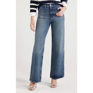 Free Assembly Women's and Women's Plus Wide Leg Jeans with Patch Pockets Size 8
